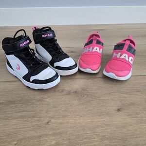 SHAQ Sneakers Children's Size 12 & 1 Shoes Pink Black White Hightop Verse Play